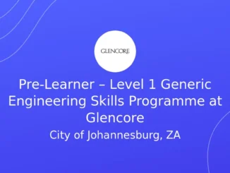 Pre-Learner – Level 1 Generic Engineering Skills Programme 2026